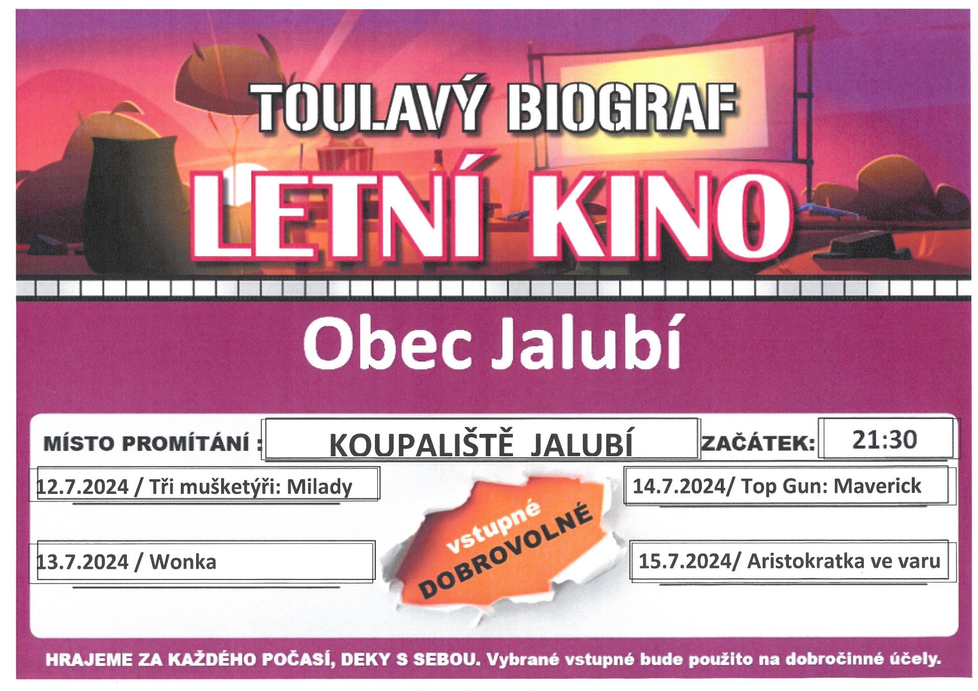 Letní kino v Jalubí