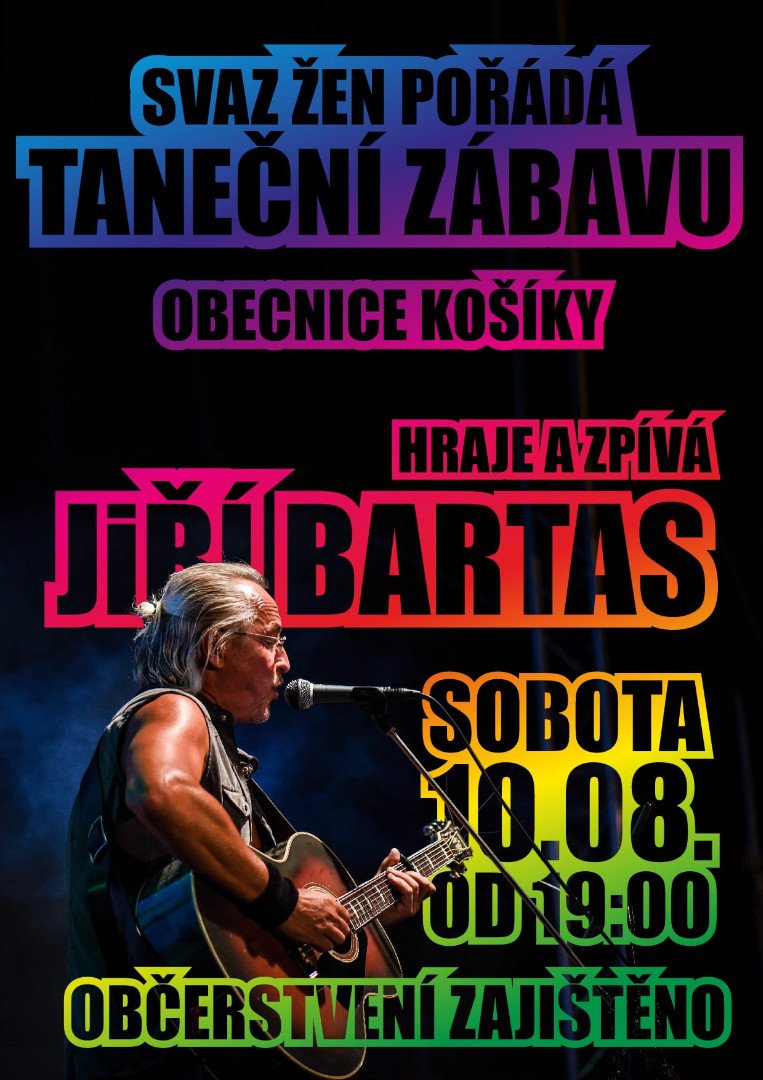 Taneční zábava 10.8.2024 na Košíkách