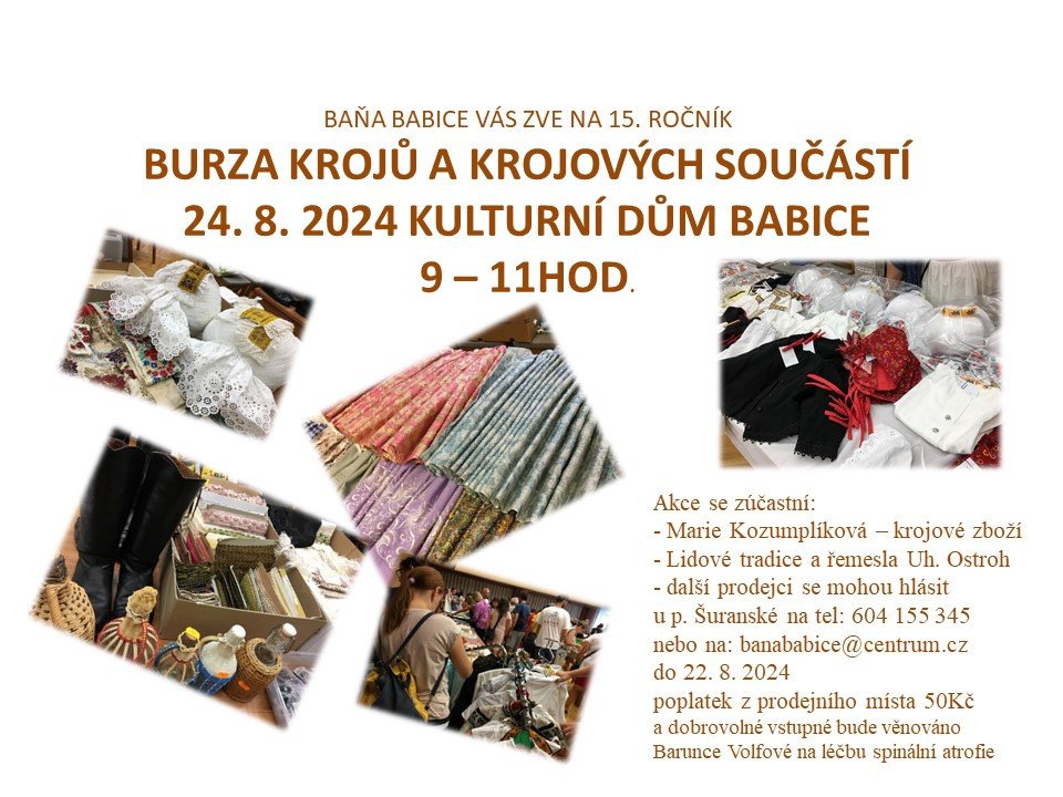 Burza krojů a krojových součástí v Babicích