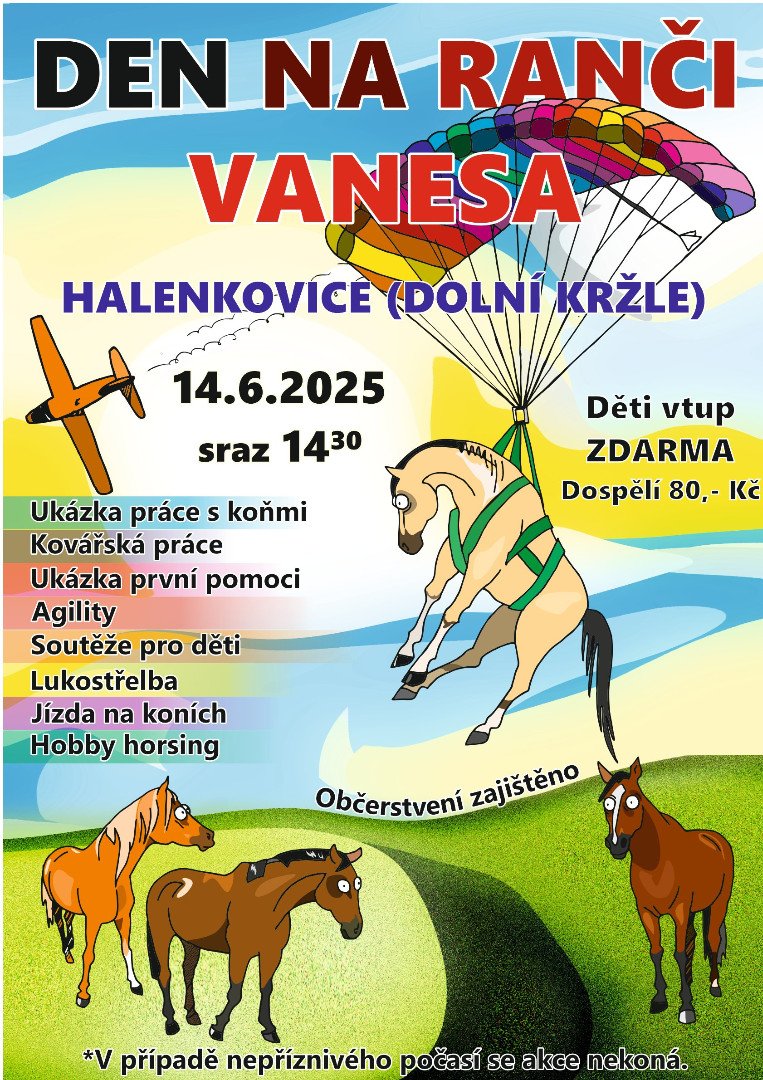 Den na ranči Vanessa v Halenkovicích dne 14.6.2025