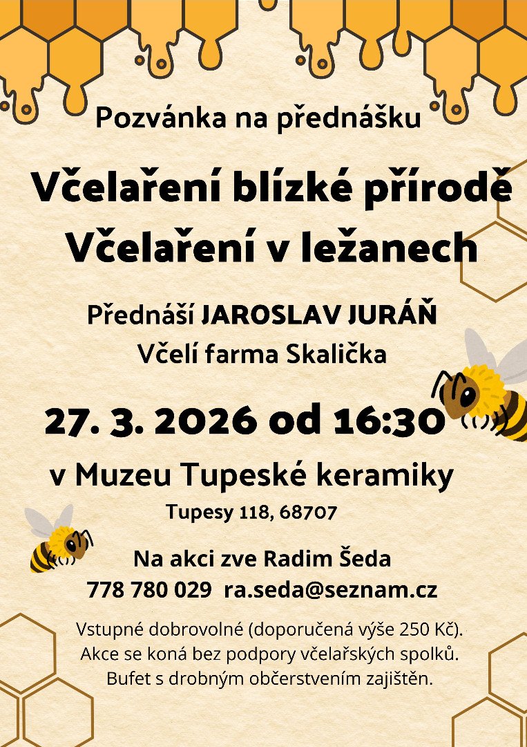 Pozvánka na přednášku Včelaření blízké přírodě