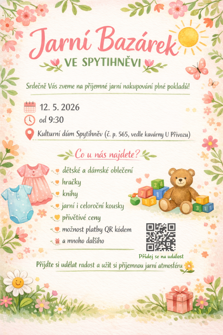 Spytihněv - jarní bazárek 12.5.2026